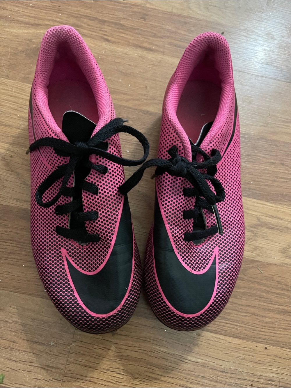 Nike Jr. Bravata Il FG Pink Black Soccer Cleats Girls 2.5 youth